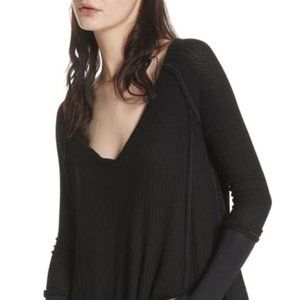 Free People Laguna Black Thermal Long S